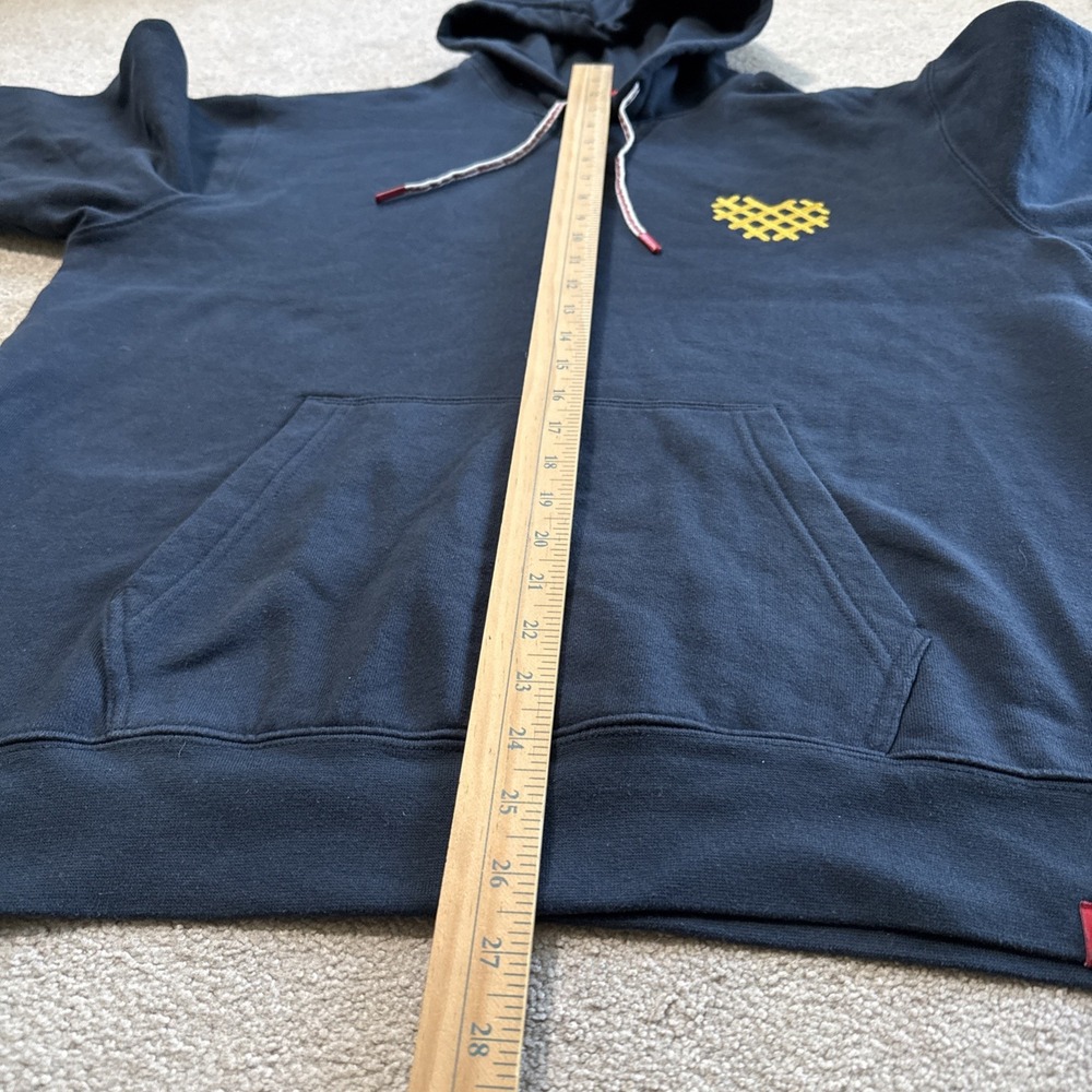 Chick-Fil-A Originals Blue Waffle Fry Heart Hoodie Sweatshirt Mens XL - Picture 6 of 10